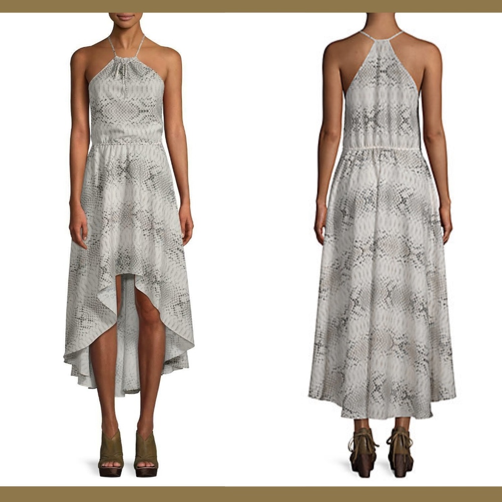 NWT $495‎ Haute Hippie Patterned High Neck Dress in Snake [SZ Small ]